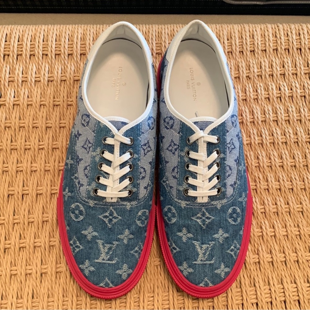 Louis Vuitton Trocadero Logo Denim Sneaker